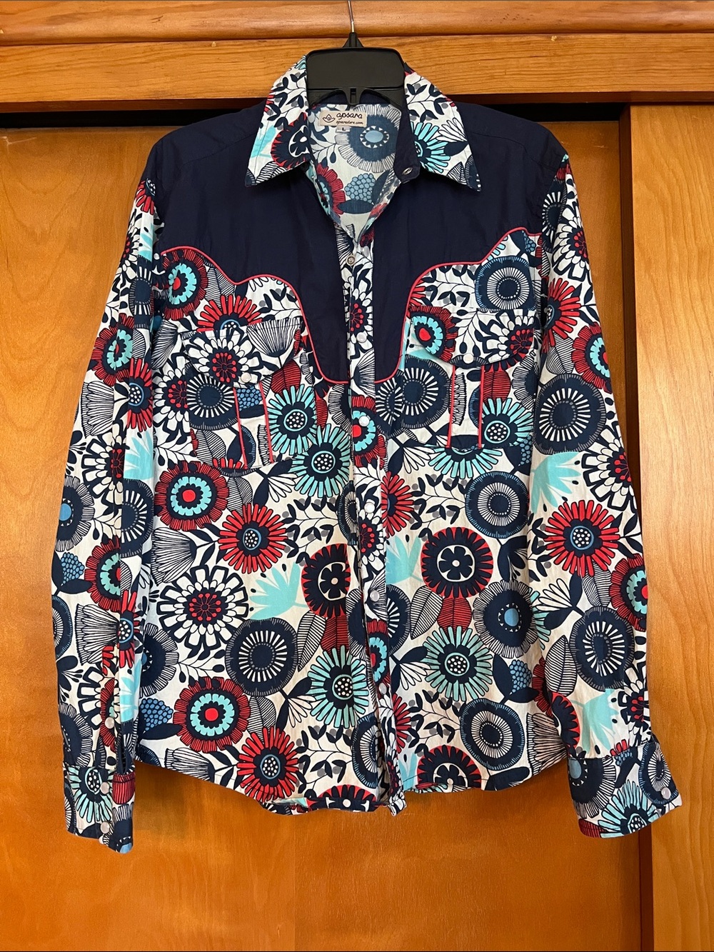 Apsara The “Western” - Flower Power Men’s Long Sleeve Shirt